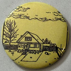 Fridge Magnet Yellow House #1703